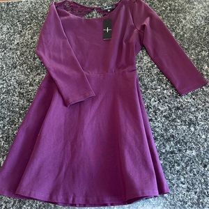 Super cute dark purple dress!